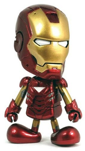 Iron Man (Mark VI) figure by Marvel, produced by Hot Toys. Front view.