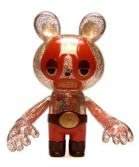 Lucha Bear - Red Devil, SDCC 09 figure by Itokin Park. Front view.