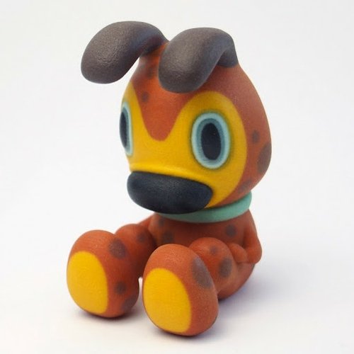Sad Doggy (TDW_1909) figure by Hiroshi Yoshii, produced by Rinkak. Front view.