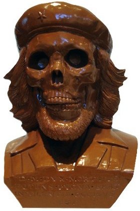 Dead Che Bust - Bronze figure by Frank Kozik, produced by Ultraviolence. Front view.
