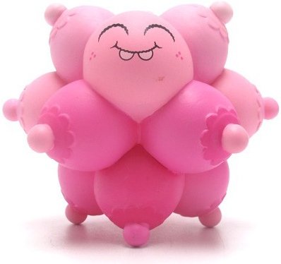 Boob Ball Pink Edition figure by Buff Monster, produced by 3D Retro. Front view.