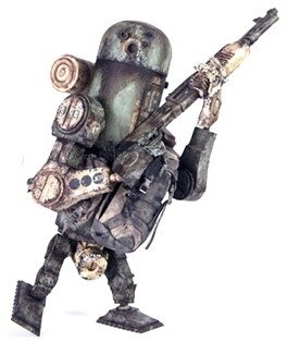 JEA Marine Bertie Mk 3 - Bambaland Exclusive figure by Ashley Wood, produced by Threea. Front view.
