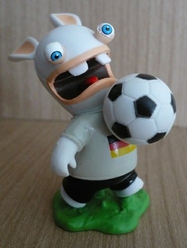 Germany Rabbid figure, produced by Ubisoft. Front view.