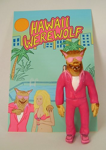 Hawaii Werewolf figure by Joseph Harmon, produced by The Department Of Awesome. Front view.