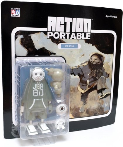 Action Portable JEA Boss figure by Ashley Wood, produced by Threea. Front view.