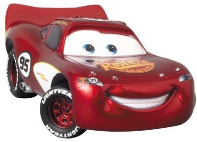 Lightning McQueen - Radiator Springs Ver., UDF No.8 figure by Disney X Pixar, produced by Medicom Toy. Front view.