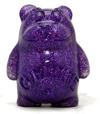 Purple Rain Crummy Gummy mini figure by Crummy Gummy & Manny X. Front view.