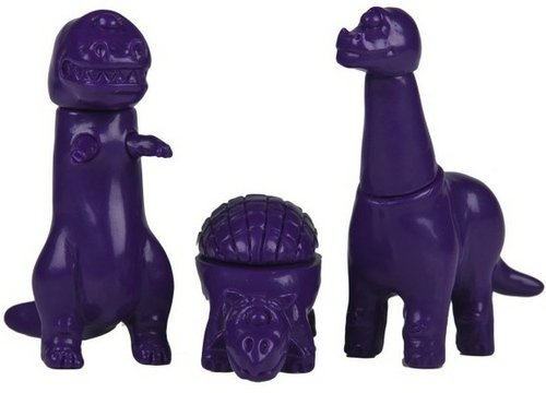 Cyclops Dinos - Unpainted Purple figure by Rampage Toys, produced by Rampage Toys. Front view.