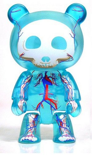 Glacier Blue Chungkee figure by Jason Freeny, produced by Toy2R. Front view.