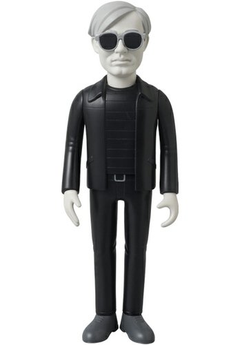 Andy Warhol Gray Scale Ver. - VCD No.218 figure, produced by Medicom Toy. Front view.