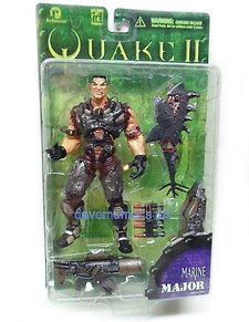 Marine Major - Quake II figure, produced by Resaurus. Front view.