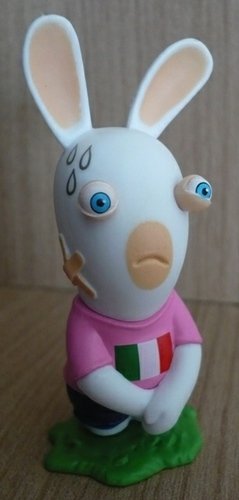 Italy Rabbid figure, produced by Ubisoft. Front view.