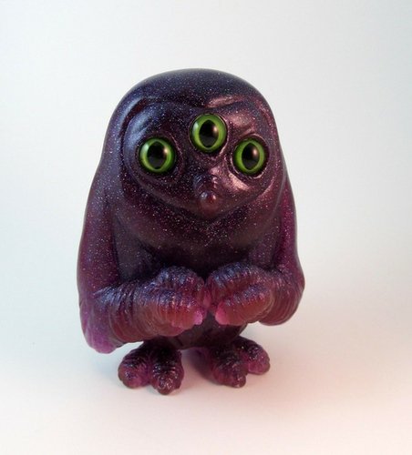 Scowl--Purple Glitter figure by Motorbot, produced by Deadbear Studios. Front view.