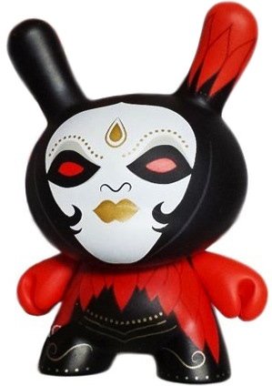 Viennese Dunny (Chase) figure by Andrew Bell, produced by Kidrobot. Front view.