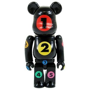 Numbering Icon Be@rbrick 100% Zozotown figure by Ykt , produced by Medicom Toy. Front view.