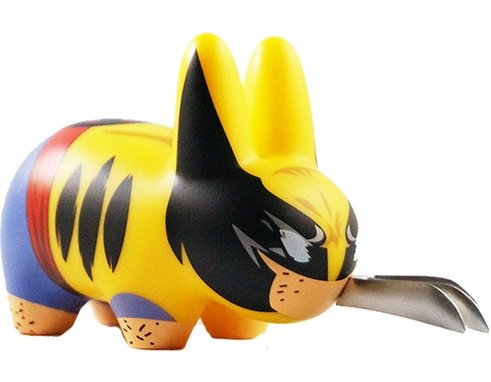 Wolverine Labbit figure by Marvel, produced by Kidrobot. Front view.