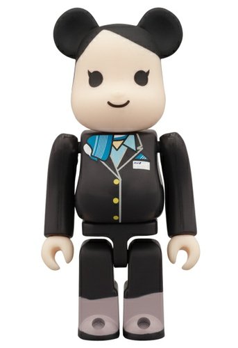 Cabin Attendant Be@rbrick figure by Ana (All Nippon Airways) , produced by Medicom Toy. Front view.