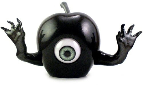 Awaking Apple - Black figure by Rumble Monsters, produced by Rumble Monsters. Front view.
