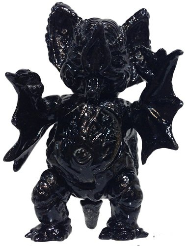 Metal Mockbat - Black Nickel figure by Paul Kaiju, produced by Toy Art Gallery. Front view.