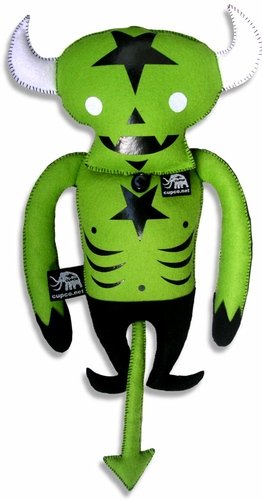 Green Devil figure by Cupco, produced by Cupco. Front view.