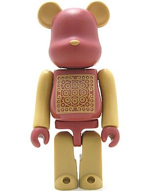 Member 2 Be@rbrick 100% figure by Ani Nendo, produced by Medicom Toy. Front view.