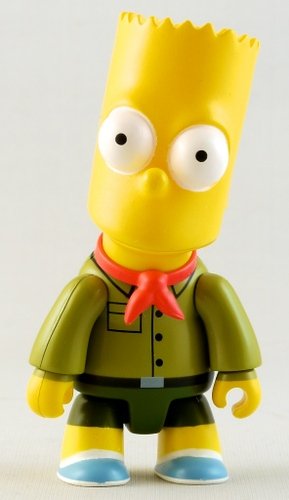 Scout Bart figure by Matt Groening, produced by Toy2R. Front view.