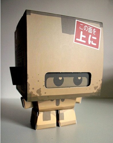 cardboy figure by Mark James, produced by Amdc. Front view.