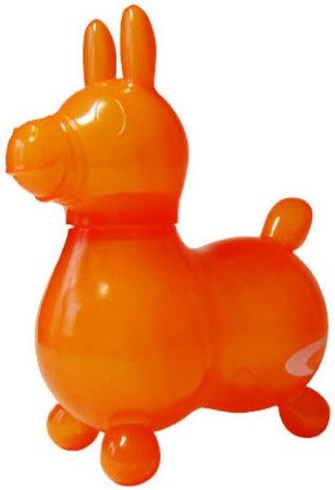 Rody - Clear Orange figure, produced by Intheyellow. Front view.