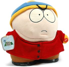 Cartman - Plush figure by Matt Stone & Trey Parker, produced by Fun 4 All. Front view.