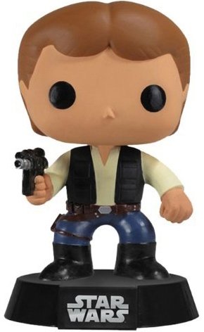 Han Solo figure by Lucasfilm Ltd., produced by Funko. Front view.