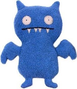Ice-Bat - Little, Blue figure by David Horvath X Sun-Min Kim, produced by Pretty Ugly Llc.. Front view.