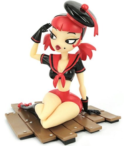 Sailor Trixie - Devil Edition figure by Andrew Hickinbottom, produced by Mighty Jaxx. Front view.