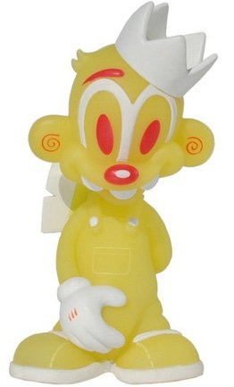 Billy Bananas - Toxic Glow figure by Tristan Eaton, produced by Thunderdog Studios. Front view.