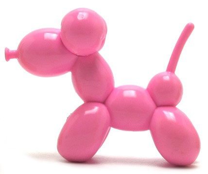 Pop! Pups - Pink figure, produced by Kidrobot. Front view.