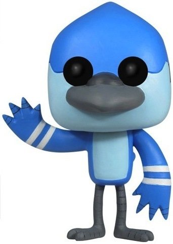 POP! Regular Show - Mordecai figure, produced by Funko. Front view.