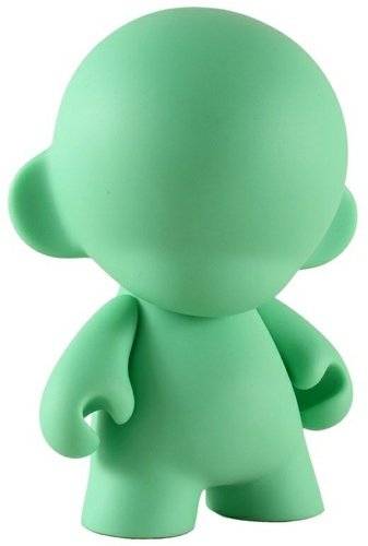 Mini Munny - Green DIY figure, produced by Kidrobot. Front view.