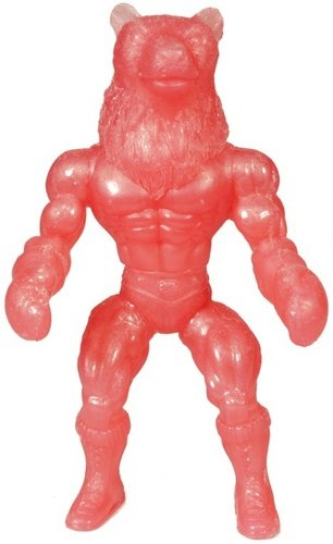 Bear Fighter - Pink Pearl  figure by Steve Seeley. Front view.