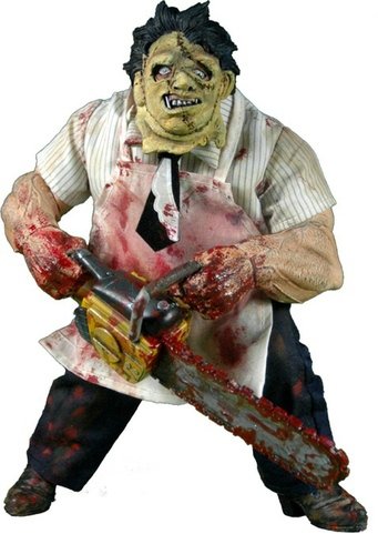 Leatherface Stylized Roto Figure figure, produced by Mezco Toyz. Front view.