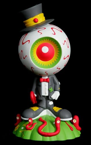 The Classic Eyeball figure by Steven Cerio , produced by Toy Tokyo. Front view.