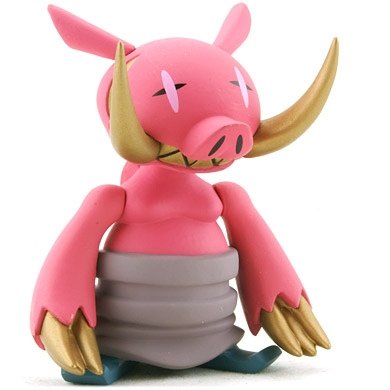 Booter figure by Touma, produced by Kidrobot. Front view.