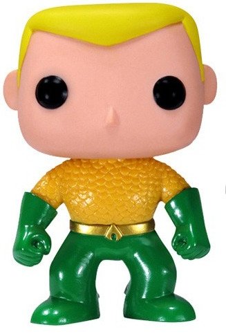 POP! Heroes - Aquaman figure by Dc Comics, produced by Funko. Front view.