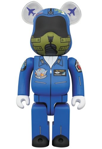 Blue Impulse Be@rbrick 400% figure, produced by Medicom Toy. Front view.