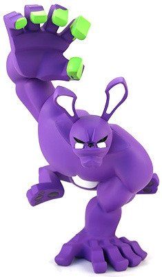 Paw! - Spectrum Purple figure by Mark Landwehr, produced by Coarsetoys. Front view.