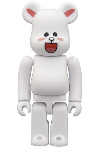 Line Be@rbrick 100% - Cony figure by Line, produced by Medicom Toy. Front view.
