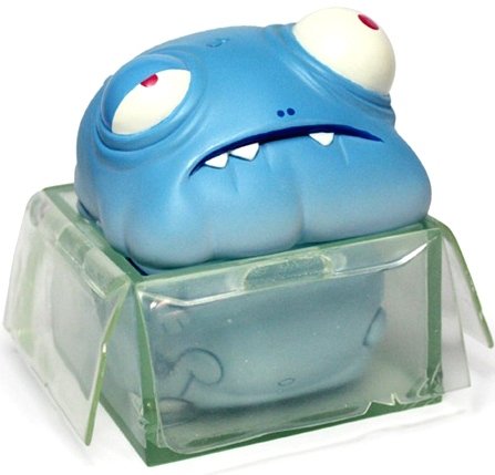 Glop in a Box - Ice Edition figure by Andrew Bell, produced by Mphlabs. Front view.