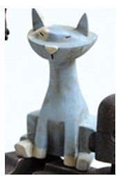 Kitty - Blue w/ White Dots figure by Ashley Wood, produced by Threea. Front view.