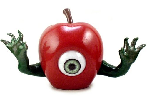 Awaking Apple - Red figure by Rumble Monsters, produced by Rumble Monsters. Front view.