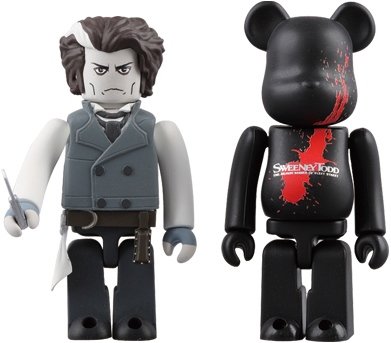 Sweeny Todd Kubrick & Be@rbrick set figure, produced by Medicom Toy. Front view.