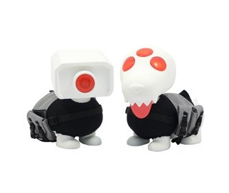 K-11 Gohst & Spot set figure by Ferg, produced by Playge. Front view.