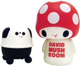 David Mushroom - Dot Version figure by Noriya Takeyama, produced by Wonderwall. Front view.